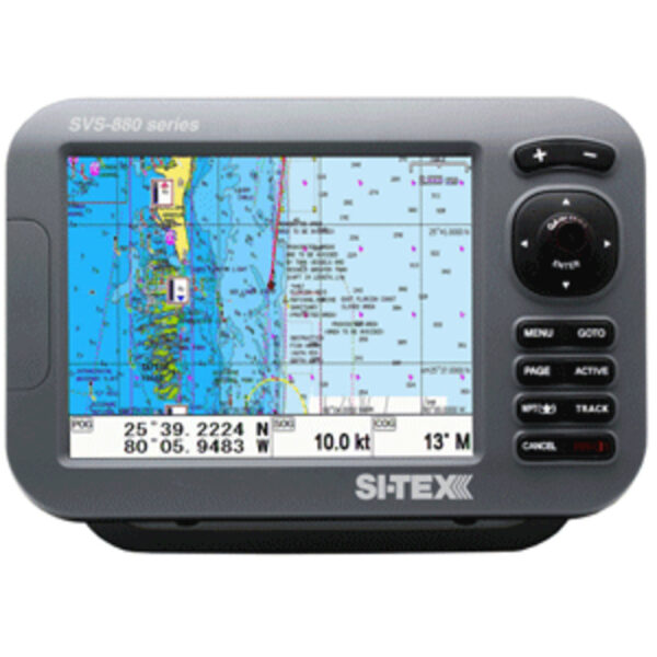 SI-TEX SVS-880CE 8" Chartplotter w/External GPS Antenna and Navionics+ Card