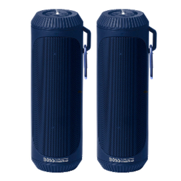 Boss Audio Bolt Marine Bluetooth Portable Speaker System with Flashlight - Pair - Blue