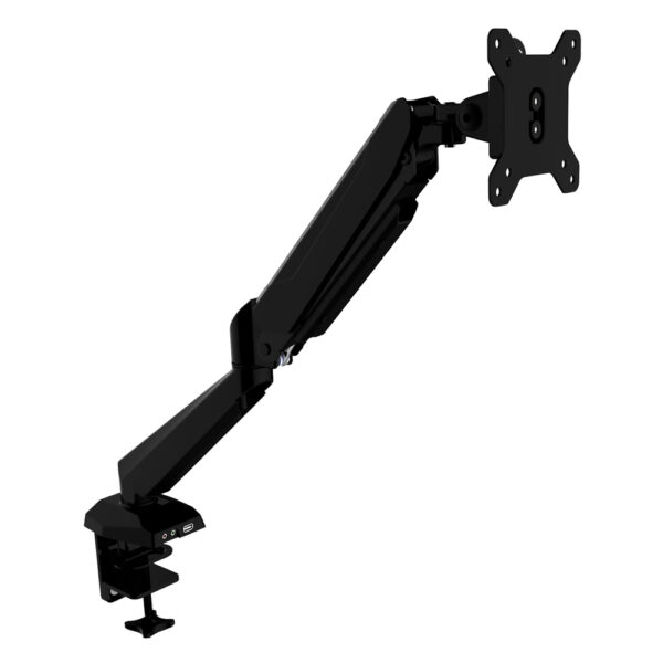 Megamounts Fully Adjustable Tilt and Swivel Articulating Single Monitor Desk Mount For 15 and rdquo; to 27 and rdquo; Screens