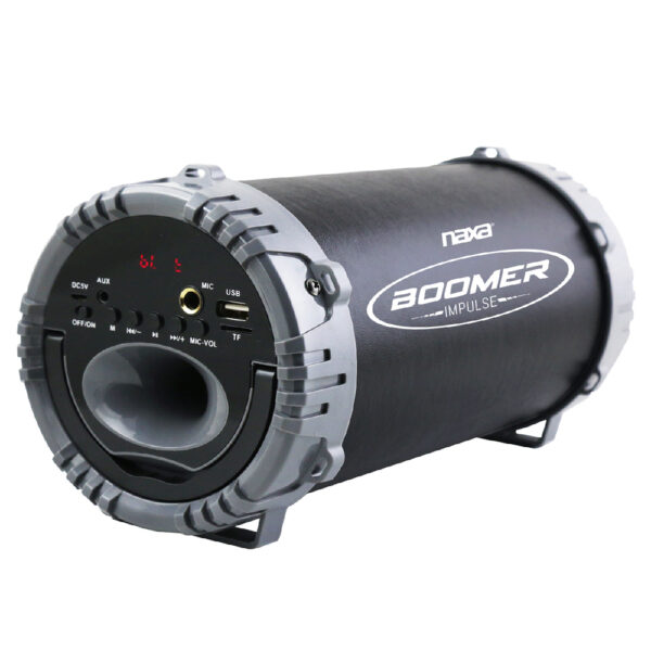 Naxa NAS-3084 BOOMER IMPULSE LED Bluetooth Boombox - Black/Gray