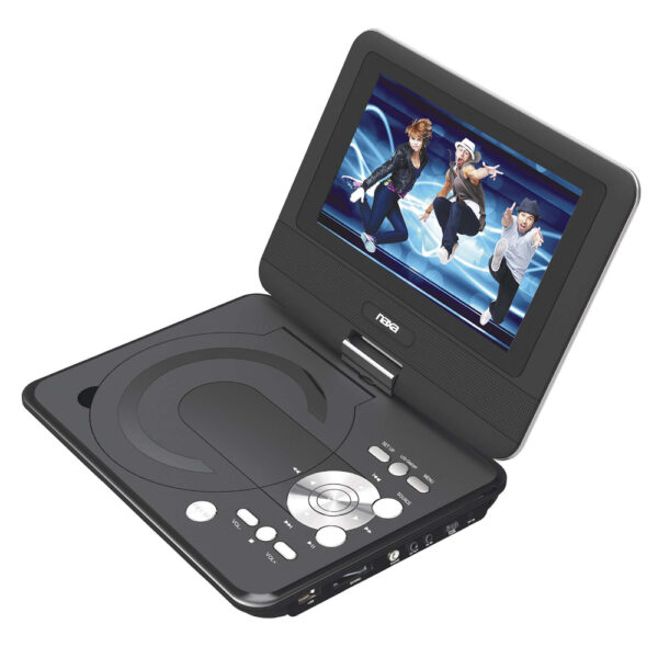 Naxa 9" TFT LCD Swivel Screen Portable DVD Player with USB/SD/MMC Inputs