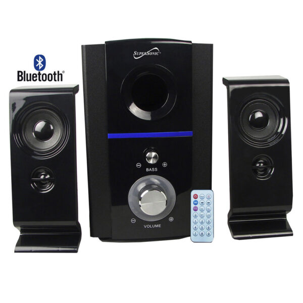 Supersonic 2.1 Bluetooth Multimedia Speaker System in Black