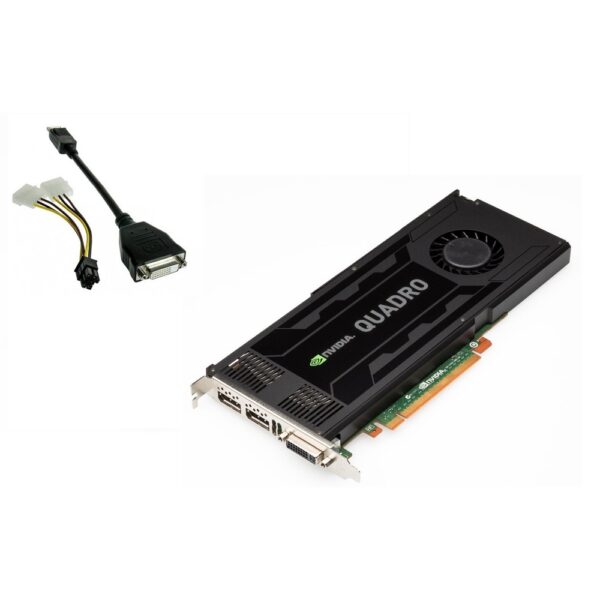 3GB HP nVIDIA Quadro K4000 GDDR5 PCI Express 2.0 x16 2x Displayports DVI Graphic Card C2J94AA