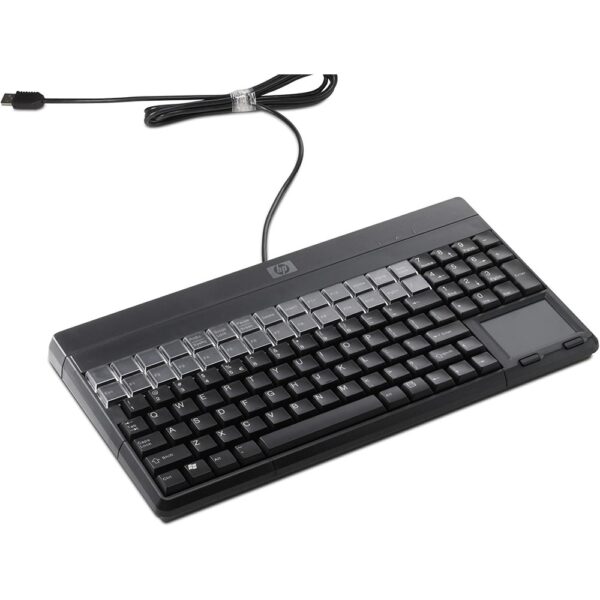 HP USB Pos Keyboard Wired Keyboard 106-Key 28 Buttons QWERTY Touchpad FK221AA#ABA