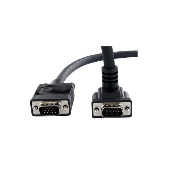 StarTech.com 15ft 90 Degree Down Angled VGA Monitor Cable 1 X HD-15 Male VGA 1 X HD-15 Male VGA 15ft Black MXT101MMHD