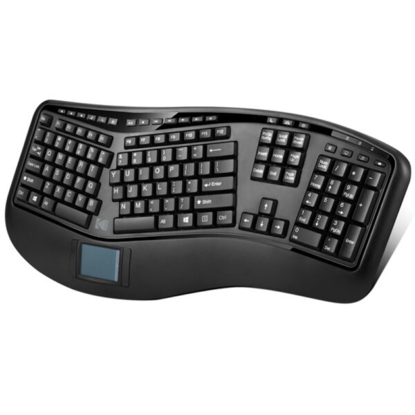 Kodak TRUFORM 4500 TRUFORM 4500 Wireless Ergonomic Keyboard with Integrated Trackpad