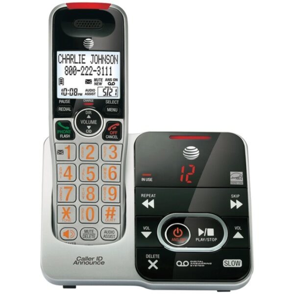 AT and T ATCRL32102 DECT 6.0 Big-Button Cordless Phone System with Digital Answering System and Caller ID