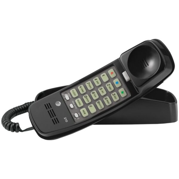 AT and T ATTML210B Corded Trimline Phone with Lighted Keypad (Black)