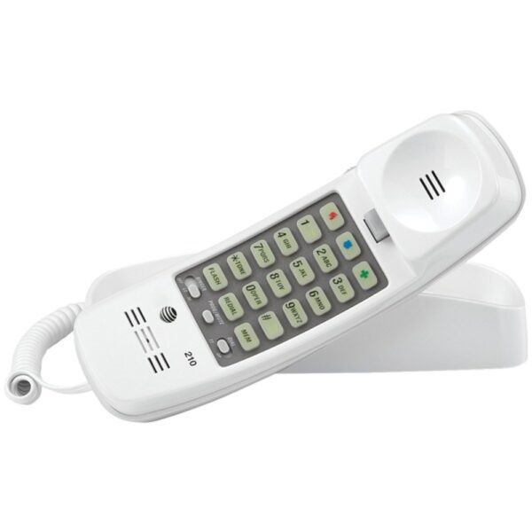 AT and T ATTML210W Corded Trimline Phone with Lighted Keypad (White)
