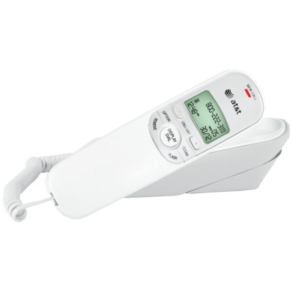 AT and T TR1909W Corded Trimline Phone with Caller ID (White)