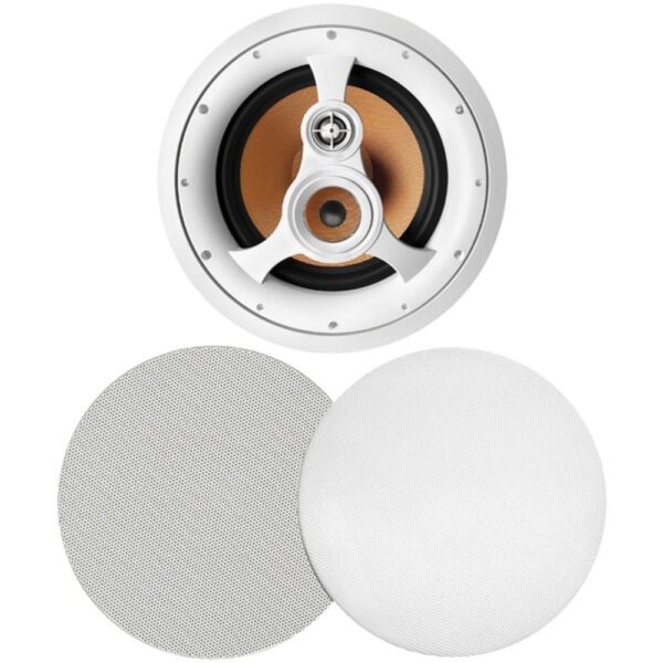 BIC America H-310C 250-Watt 3-Way 10" In-Ceiling Speaker with Pivoting Tweeter and Midrange Plus Metal and Cloth Grilles