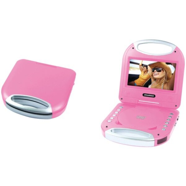 SYLVANIA SDVD7049-PINK 7" Portable DVD Player with Integrated Handle (Pink)