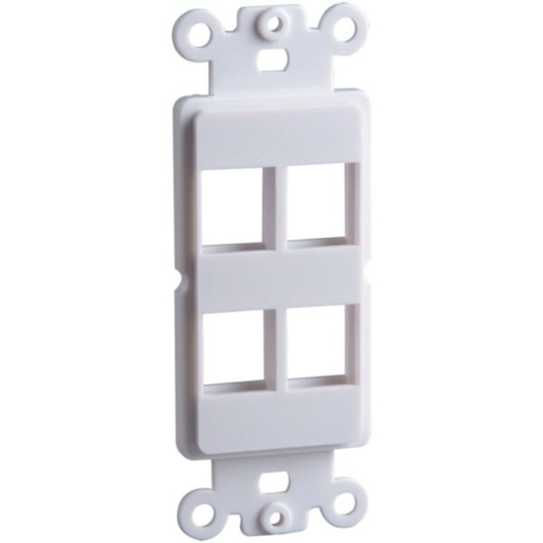 DataComm Electronics 20-5172 4-Port Keystone Decor Insert