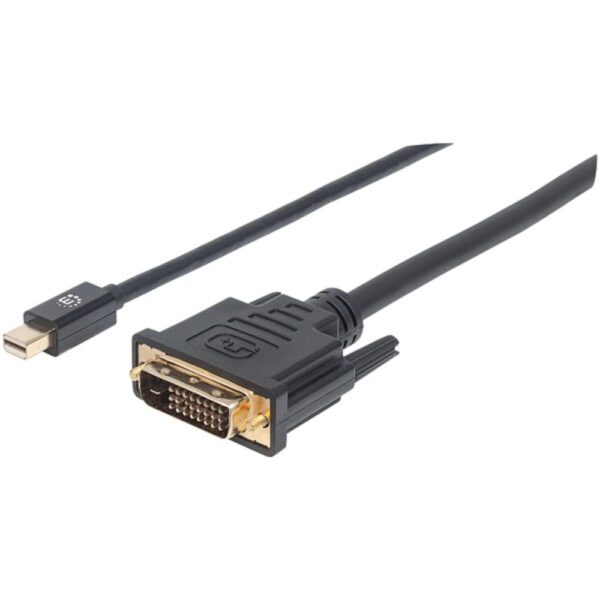 Manhattan 152150 Mini DisplayPort 1.2a Male to DVI 24+1 Male Cable, 6ft