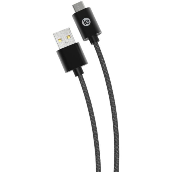 iEssentials IEN-BC10C-BK Charge and Sync Braided USB-C to USB-A Cable, 10ft (Black)