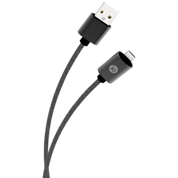 iEssentials IEN-BC10M-BK Charge and Sync Braided Micro USB to USB Cable, 10ft (Black)