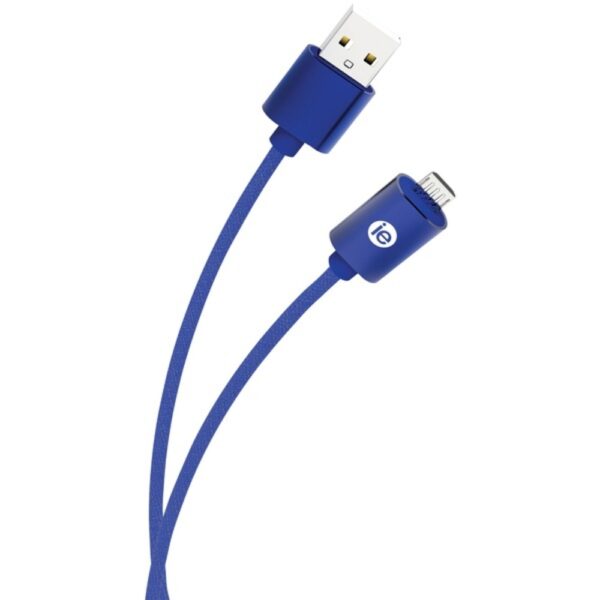 iEssentials IEN-BC10M-BL Charge and Sync Braided Micro USB to USB Cable, 10ft (Blue)