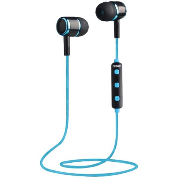 Naxa NE-950 BLACK/BLUE Bluetooth Isolation Earbuds with Microphone and Remote (Blue)