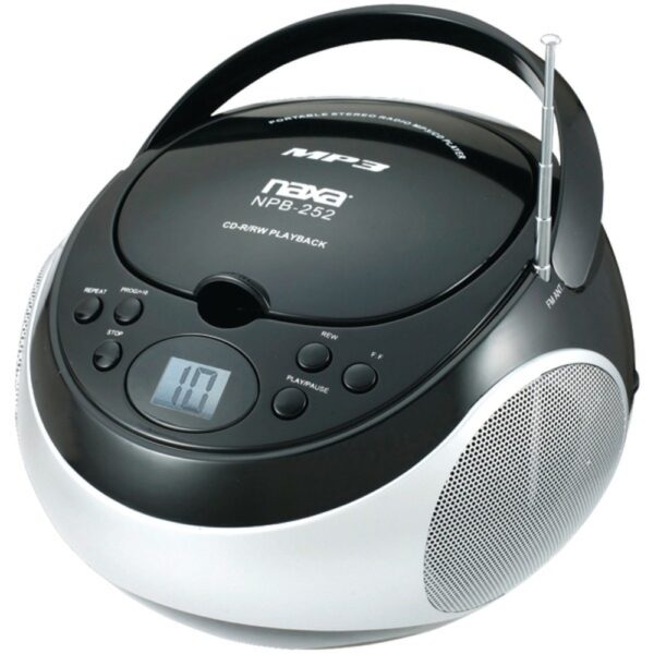 Naxa NPB252BK Portable CD/MP3 Players with AM/FM Stereo (Black)