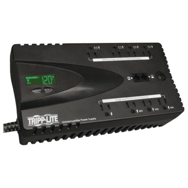 Tripp Lite ECO650LCD ECO Series Energy-Saving Standby UPS System with USB Port, LCD Display and Outlets (650VA; 8 Outlets)