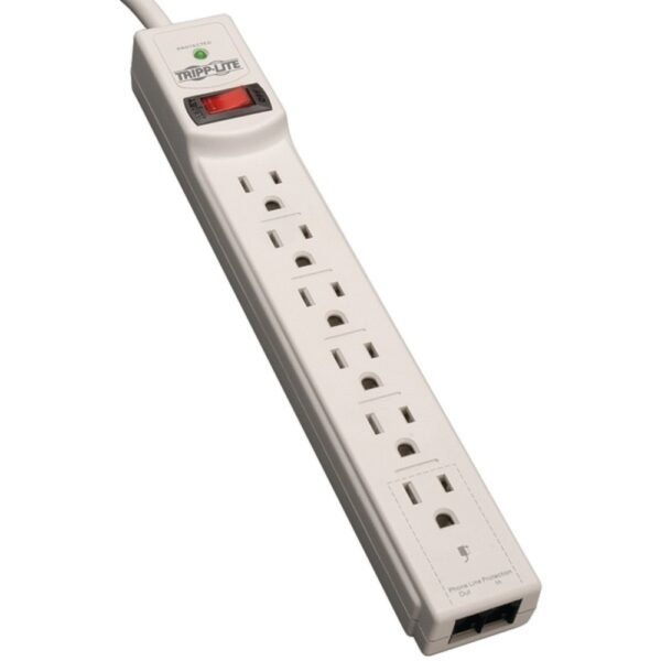 Tripp Lite TLP604TEL Protect It! 6-Outlet Surge Protector (Telephone and DSL Protection, 4ft Cord)