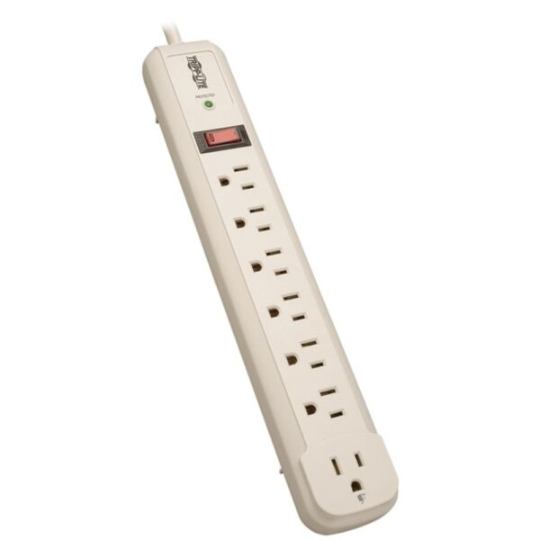Tripp Lite TLP74R Protect It! 7-Outlet Surge Protector, 4ft Cord