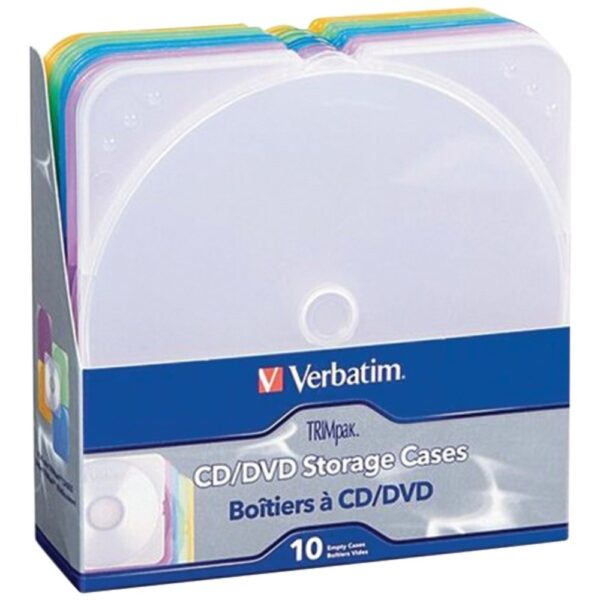 Verbatim 93804 TRIMpak CD/DVD Storage Cases, 10 pk
