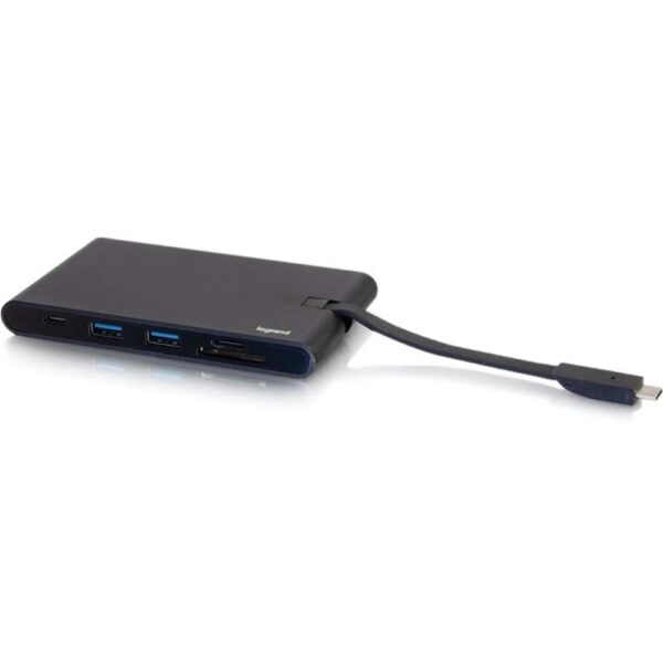 C2G USB C Dock with HDMI, VGA, Ethernet, USB, SD and Power Delivery up to 100W - 4K HDMI, VGA, Ethernet, USB, SD Card Reader and Power Delivery