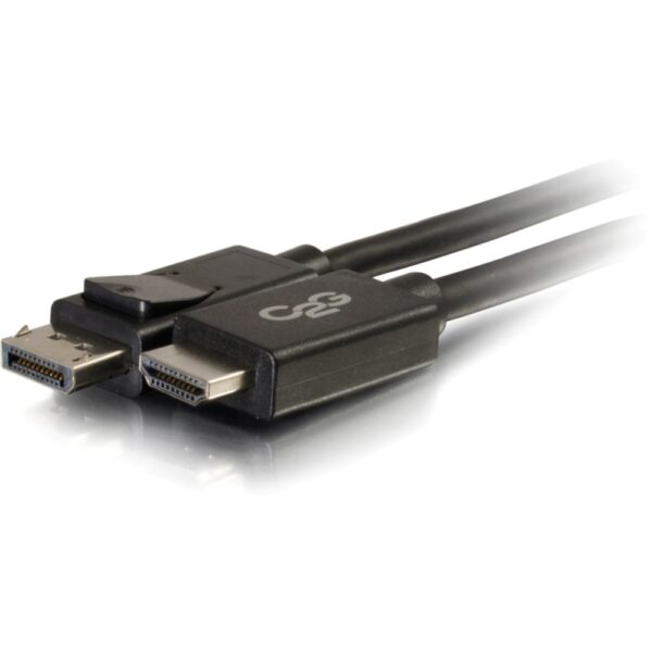 C2G 10ft DispalyPort to HDMI Adapter Cable - M/M - DisplayPort/HDMI for Notebook, TV, Projector, Audio/Video Device - 10 ft - 1 x DisplayPort Male Digital Audio/Video - 1 x HDMI Male Digital Audio/Video - Black