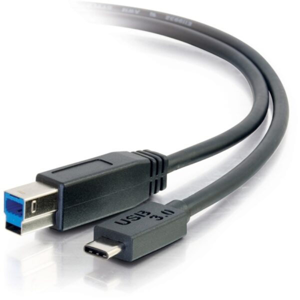 C2G 3ft USB 3.1 Gen 1 USB Type C to USB B Cable M/M - USB C Cable Black - USB for Printer, Hub - 60 MB/s - 3 ft - 1 Pack - Type C Male USB - Type B Male USB - Black