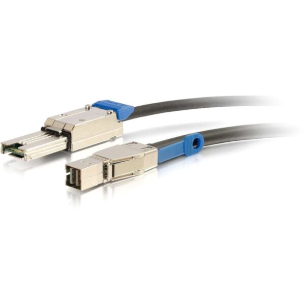 C2G 5m Mini-SAS HD to Mini-SAS Cable - 16.40 ft Mini-SAS HD Data Transfer Cable for Hard Drive, Server, Workstation, Desktop Computer - First End: 1 x SFF-8644 Mini-SAS HD - Second End: 1 x SFF-8088 Mini-SAS HD - 12 Gbit/s - Shielding - Gold Plated Contac