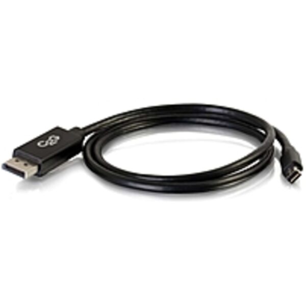 C2G 54302 10ft Mini DisplayPort to DisplayPort Adapter Cable for Laptops and Tablets - M/M Black - Mini DisplayPort/DisplayPort for Audio/Video Device - 10 ft - 1 x Mini DisplayPort Male Digital Audio/Video - 1 x DisplayPort Male Digital Audio/Vide