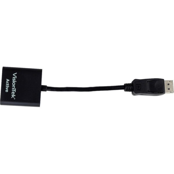 VisionTek DisplayPort to SL DVI-D Active Adapter (M/F) - 7 DisplayPort/DVI Video Cable for Audio/Video Device, Monitor - First End: 1 x DisplayPort Male Digital Audio/Video - Second End: 1 x DVI-D Female Digital Video - Black