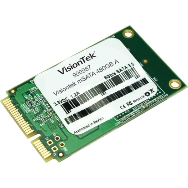 VisionTek 480GB 3D MLC mSATA SSD - 550 MB/s Maximum Read Transfer Rate - 445 MB/s Maximum Write Transfer Rate