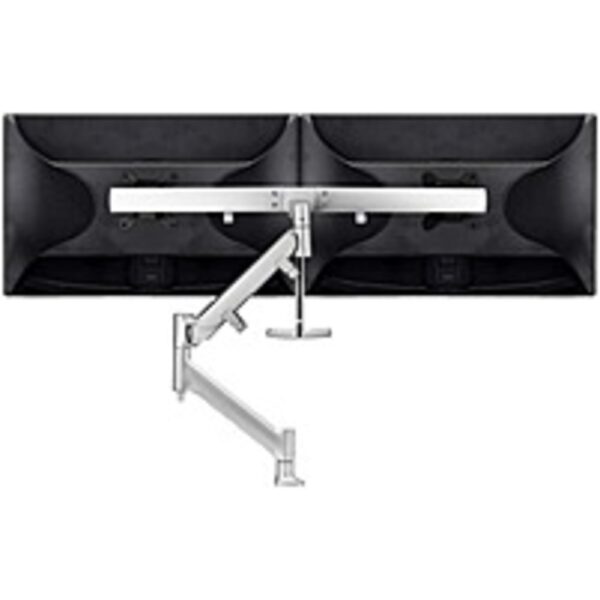 Atdec AWMS-2-LTH75-H-S Desk Mount for Monitor, Curved Screen Monitor, Flat Panel Monitor, All-in-One Computer - Silver - 2 Monitor(s) Supported - 80 lb Load Capacity - 75 x 75, 100 x 100 VESA Standard