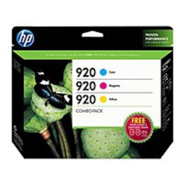 HP B3B30FN No 920 Inkjet Ink Cartridge for Officejet 6500 All-in-One Printer - 300 Pages - 3 Pack - Cyan, Yellow, Magenta