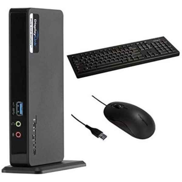 Targus BUS0375 Universal Workstation Bundle - Includes USB Keyboard, USB Optical Mouse and USB 3.0 SV Docking Station - PC, Mac