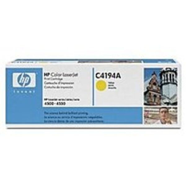 HP C4194A Laser Toner Cartridge for Color LaserJet 4500, 4550, 4550N, 4550DN, 4550HDN - 6,000 Pages - 1-Pack - Yellow