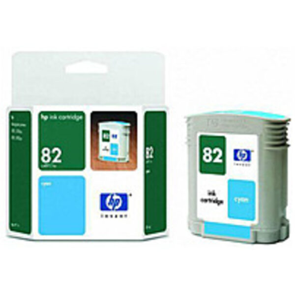 HP C4911A 82 Inkjet Print Cartridge for HP Designjet 500, 500PS, 800, 800PS Printers - Cyan - 1430 Page Yield - 1 Pack
