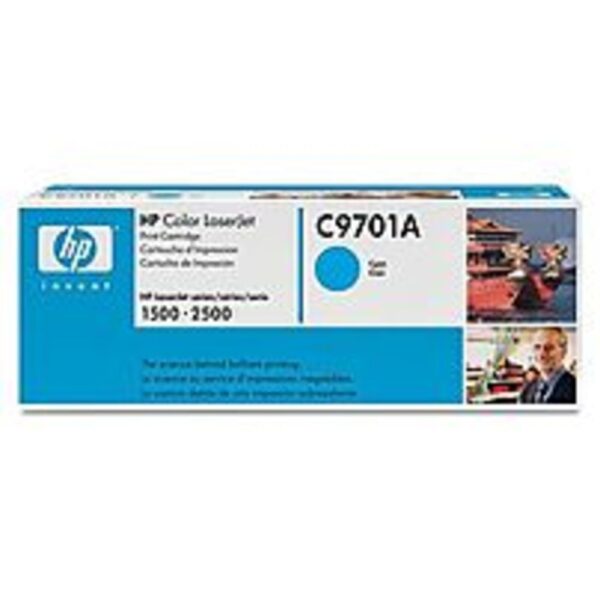 HP C9701A Toner Cartridge for Color Laserjet 1500 and 2500 Series - 4,000 Pages - Cyan