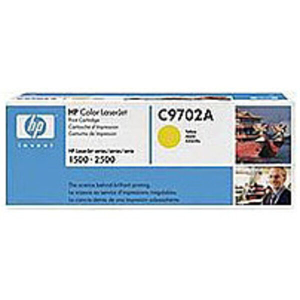 HP C9702A Laser Toner Cartridge - 4,000 Pages Yield - Yellow - 1 Pack