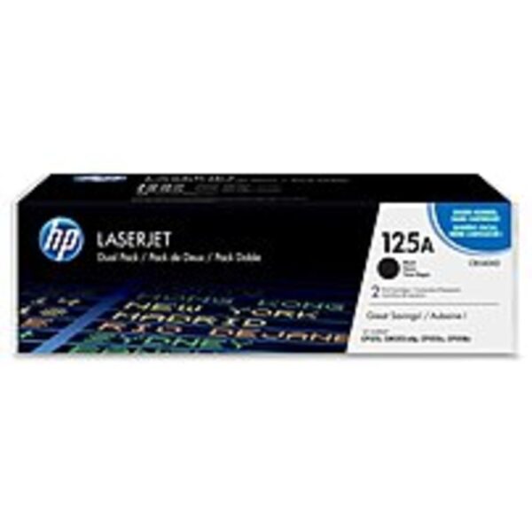 HP CB540AD No 125A Toner Cartridges - 2-Pack - Black