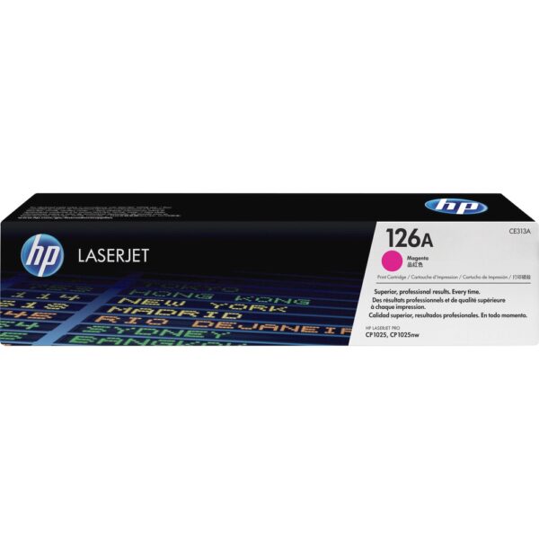 HP 126A (CE313A) Original Toner Cartridge - Single Pack - Laser - Standard Yield - 1000 Pages - Magenta - 1 Each