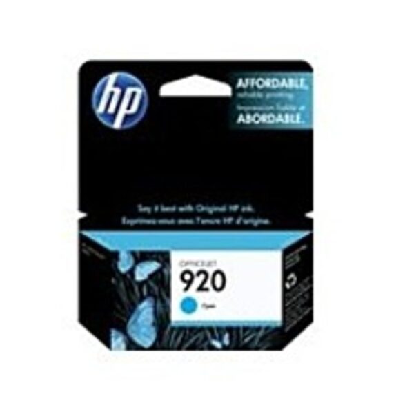 HP CH634AN 920 Ink-jet Print Cartridge for Officejet 6000, 6000 Wireless, 6500 E709a - 300 pages - Cyan