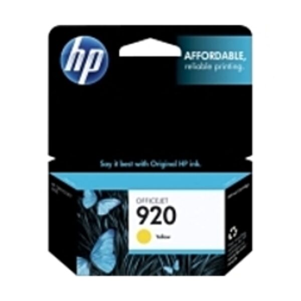 HP CH636AN 920 Ink Cartridge for Officejet 6000 Series, 6000 Wireless, 6500 Series, 6500 Wireless Printers - 300 Pages - Yellow