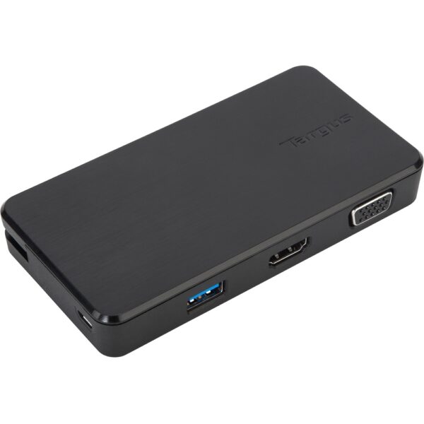 Targus VersaLink Universal Dual Video Travel Dock - TAA Compliant - for Notebook/Tablet PC/Desktop PC - USB 3.0 - 2 x USB Ports - 2 x USB 3.0 - Network (RJ-45) - HDMI - VGA - Wired - TAA Compliant