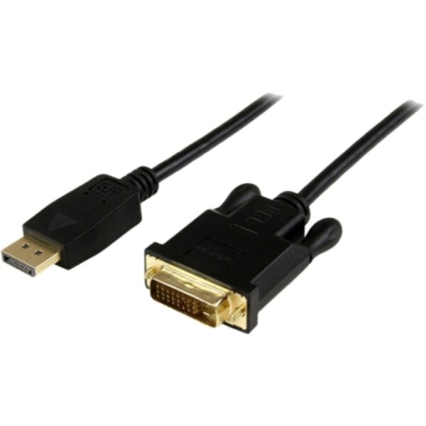StarTech.com 3 ft DisplayPort to DVI Active Adapter Converter Cable - DP to DVI 2560x1600 - Black - DisplayPort/DVI for Video Device, Notebook, Monitor, Projector, TV, MacBook, Ultrabook - 3 ft - 1 Pack - 1 x DisplayPort Male Digital Audio/Video - 1 x DVI