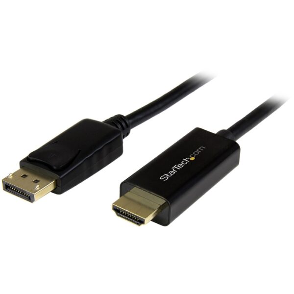 StarTech.com DP2HDMM5MB DisplayPort to HDMI Adapter Cable - 5 m (16 ft.) - DP to HDMI Adapter with Built-in Cable - (M / M) Ultra HD 4K 30 Hz - 16.40 ft DisplayPort/HDMI A/V Cable for Projector, Ultrabook, Monitor, Audio/Video Device, Notebook - First End