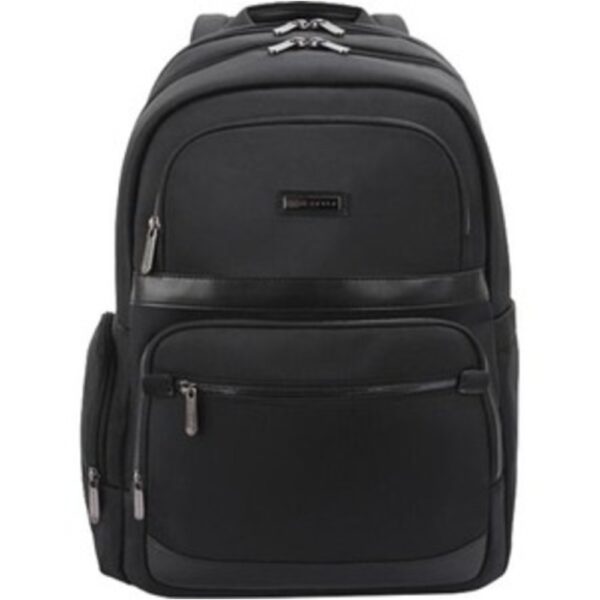 ECO STYLE Exec Carrying Case (Backpack) for 15.6 Notebook - Black - Checkpoint Friendly - Shoulder Strap, Trolley Strap - 18.5 Height x 13.8 Width x 4.3 Depth