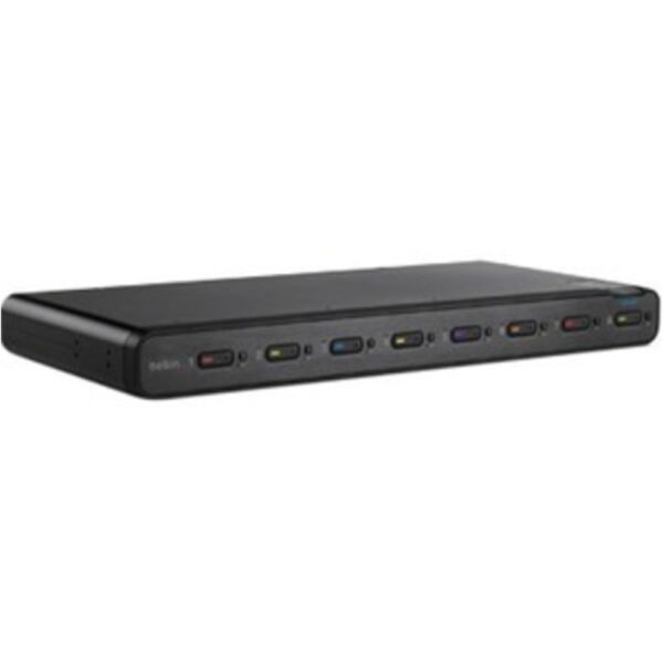 Belkin Advanced Secure 8-Port DVI-I KVM - 8 Computer(s) - 1 Local User(s) - 3840 x 2160 - 2 x PS/2 Port - 19 x USB - 9 x DVI - Desktop, Rack-mountable
